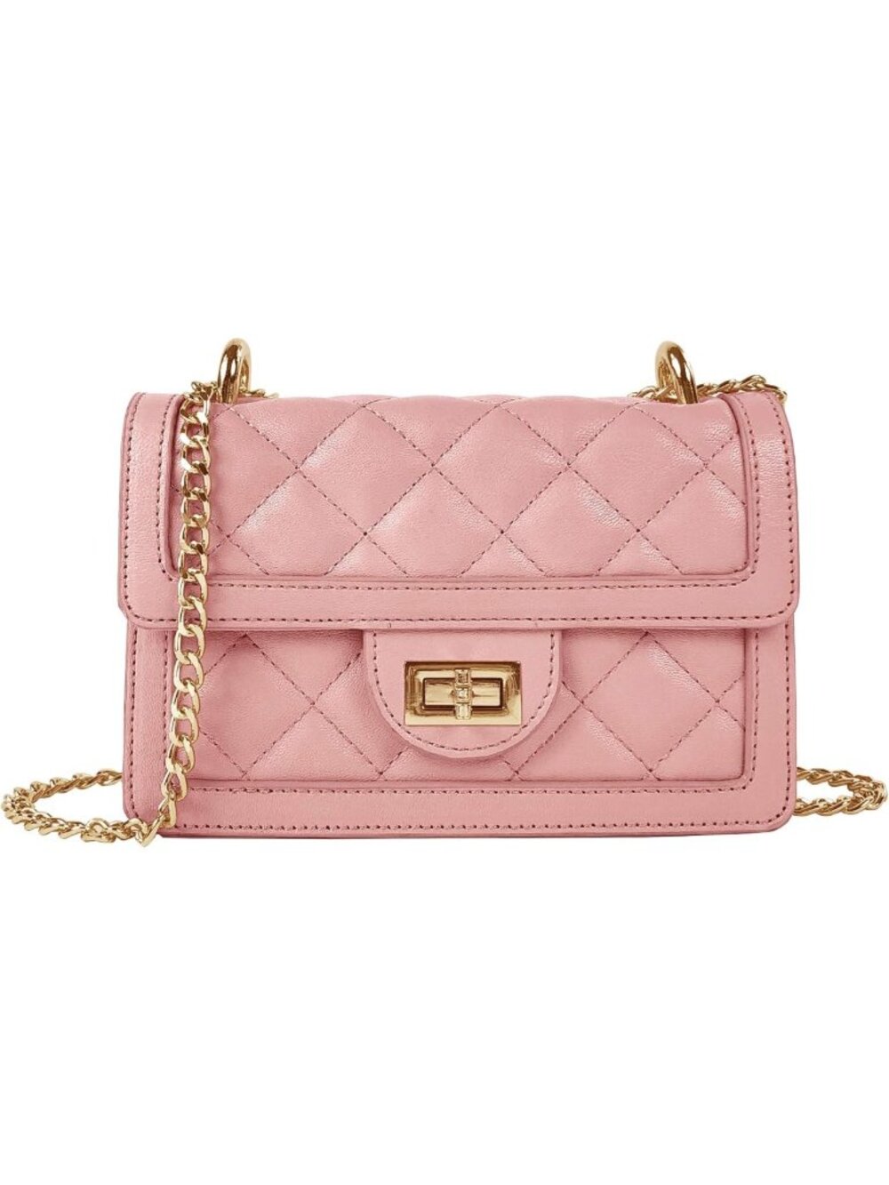 Trendy Mini Quilted Crossbody Bag, Stylish Shoulder Purse & Phone Wallet for